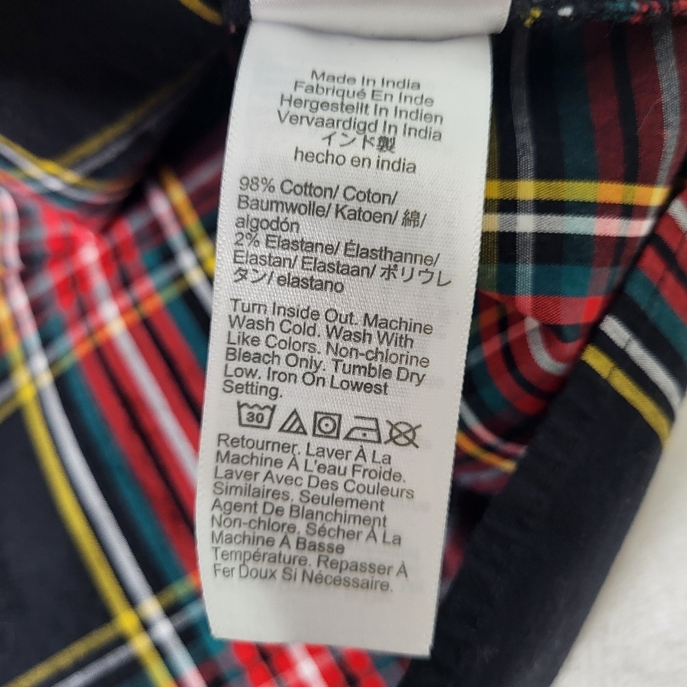 J.CREW Plaid Ruffle Shoulder Women's Top. Black & Red. Size Small - Picture 8 of 10